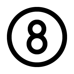 number circle eight icon