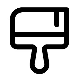 paint brush broad icon