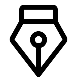 pen nib straight icon