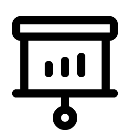 projector screen chart icon