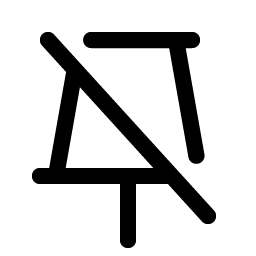 push pin simple slash icon