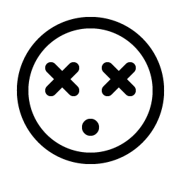 smiley x eyes icon