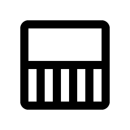 square half bottom icon