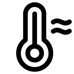 thermometer hot icon