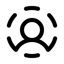 user circle dashed icon