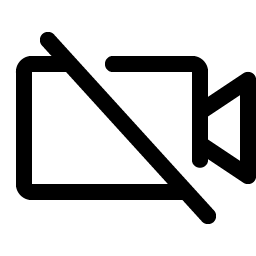 video camera slash icon