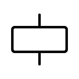 align center horizontal simple thin icon