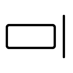 align right simple thin icon