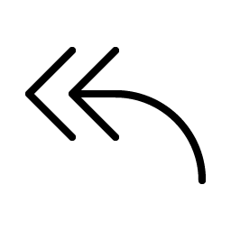 arrow bend double up left thin icon