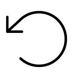 arrow counter clockwise thin icon