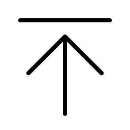 arrow line up thin icon