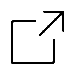 arrow square out thin icon