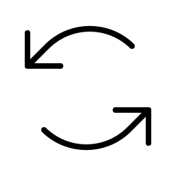 arrows counter clockwise thin icon