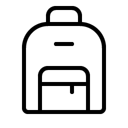 backpack thin icon