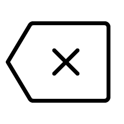 backspace thin icon