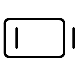 battery low thin icon