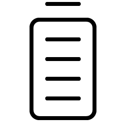 battery vertical full thin icon