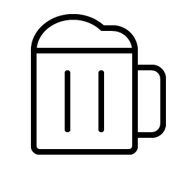 beer stein thin icon