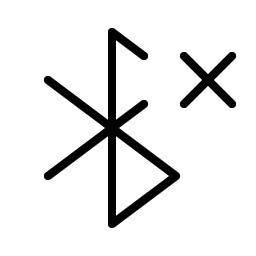 bluetooth x thin icon