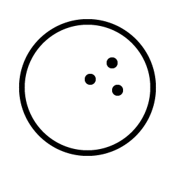 bowling ball thin icon