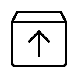 box arrow up thin icon