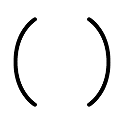 brackets round thin icon