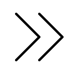 caret double right thin icon