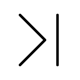 caret line right thin icon