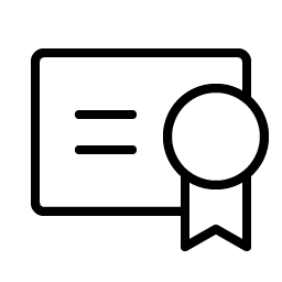 certificate thin icon