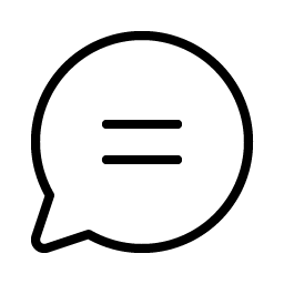 chat circle text thin icon