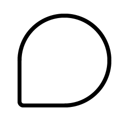 chat teardrop thin icon