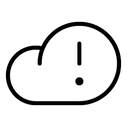 cloud warning thin icon