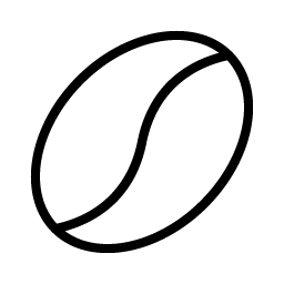 coffee bean thin icon