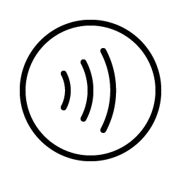 contactless payment thin icon