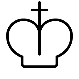 crown cross thin icon