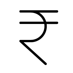 currency inr thin icon