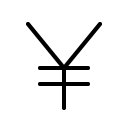 currency jpy thin icon