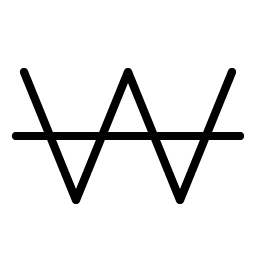 currency krw thin icon