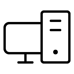 desktop tower thin icon