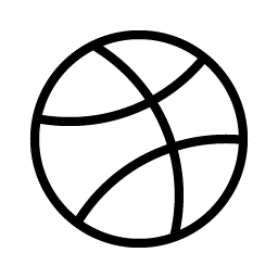 dribbble logo thin icon