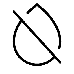 drop slash thin icon