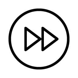 fast forward circle thin icon