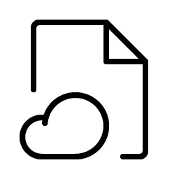 file cloud thin icon