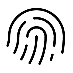 fingerprint thin icon