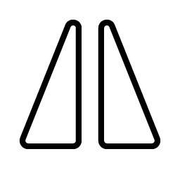 flip horizontal thin icon