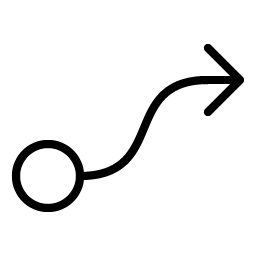 flow arrow thin icon
