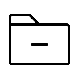 folder minus thin icon