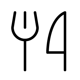 fork knife thin icon