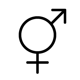 gender intersex thin icon
