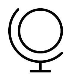 globe stand thin icon